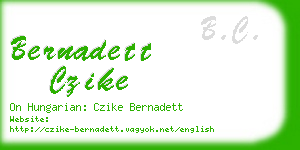 bernadett czike business card